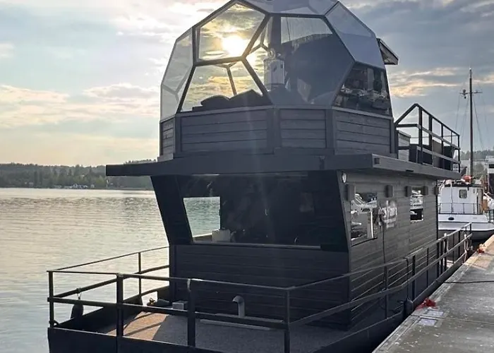 Worlds Only Luxury Glass Igloo Sauna Houseboat Villa